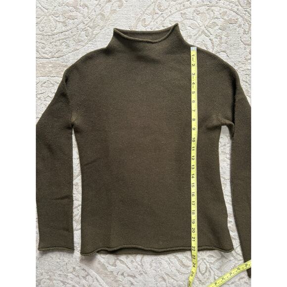 Theory 100% Cashmere Rollneck Sweater – Army Green – Women’s Small - Picture 5 of 8